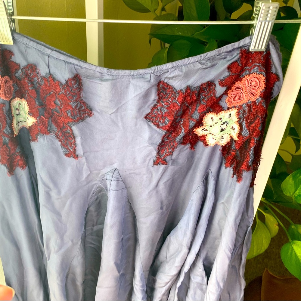 Free People | Silky Applique Midi Skirt - Picture 6 of 7